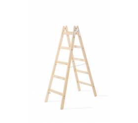 Rebrík drevený dvojitý 5 priečok