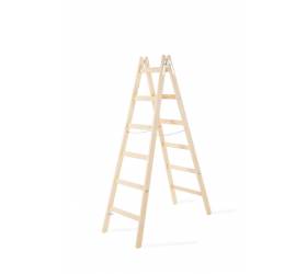 Rebrík drevený dvojitý 6 priečok