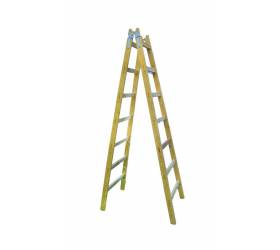 Rebrík, drevený, 2x7, dvojitý, 2,25 m
