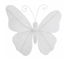 Motyle 12cm biele 2ks