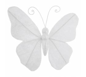 Motyle 17cm biele 2ks