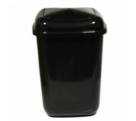 Kôš na odpad preklápací 28 l, plastový, QUATRO, čierny