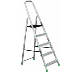 Rebrík, schodíky hliníkový ALW 1x5, jednostranný, s plošinkou