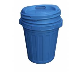 Kôš/nádoba na odpad s vekom 70L modrá, na recykláciu
