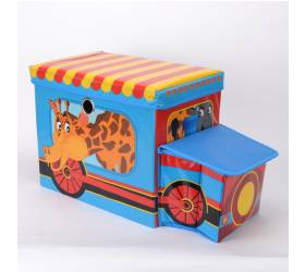 Box taburetka detská autíčko 55x26x31cm, dizajn zvieratká