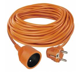 Predlžovací kábel – spojka, 250V, 20m/1Z/ oranžový