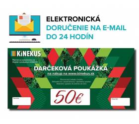 Darčeková poukážka 50 €, zelená, e-mailom