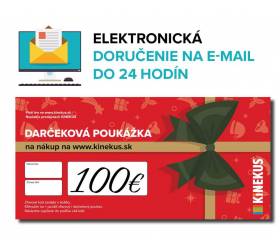 Darčeková poukážka 100 €, červená, e-mailom