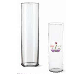 Váza DRUM II 27,5 x 8,4 cm číre sklo