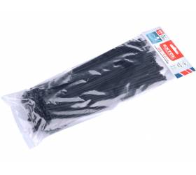 EXTOL PREMIUM Pásky sťahovacie čierne, rozpojiteľné, 7,2x300mm, 100ks, nylon PA66