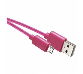 USB kábel 2.0 A/M - micro B/M 1m ružový