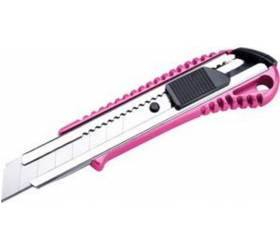 Nôž univerzálny lamovaci, 18mm, ružová metalická farba, kovový