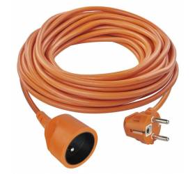 Predlžovací kábel – spojka, 25m, 3× 1,5mm, oranžový
