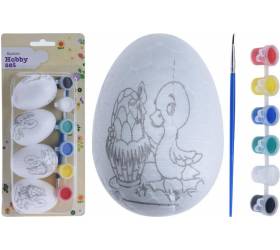 Vajíčka 6 cm + farby na maľovanie 6 ks