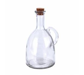 Fľaša sklo+zátka korok ocot/olej 0,5 l