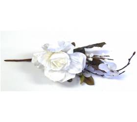 Ozdoba zapichovacia kvet ruža biela