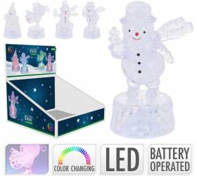 Postavička vianočná LED 5x9 cm farebné svetlo mix