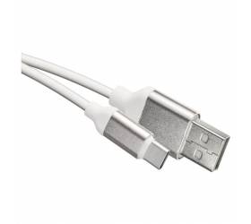 USB 2.0 A/M - C/M, 1m, biely, SM7025W