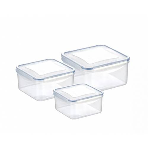 Dóza FRESHBOX 3 ks, 0.4,0.7,1.2 l, štvorcová, plastová