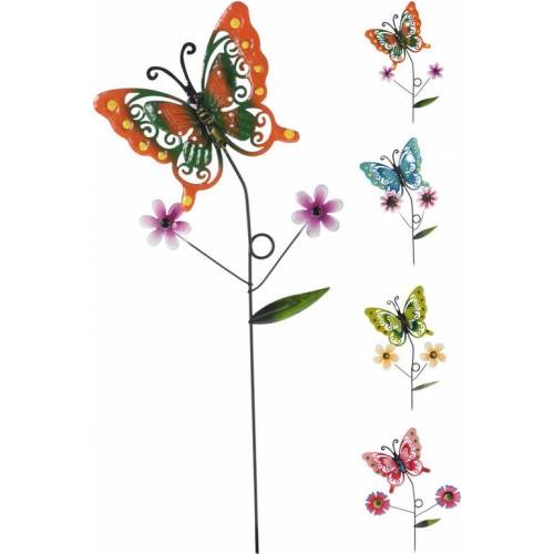 Dekorácia zapichovacia motýľ 62,5 cm mix