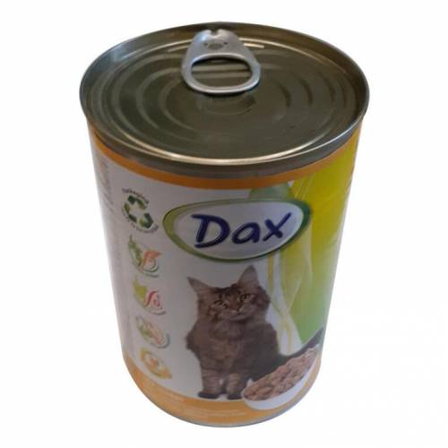 Krmivo konzerva DAX mačka hydina 0,415 kg