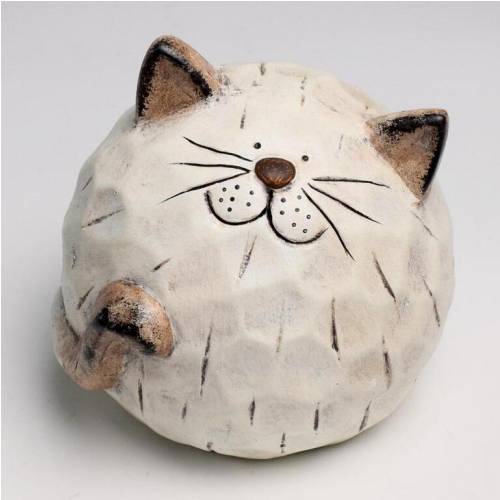 Postavička mačka 13,5x13x14 cm keramika