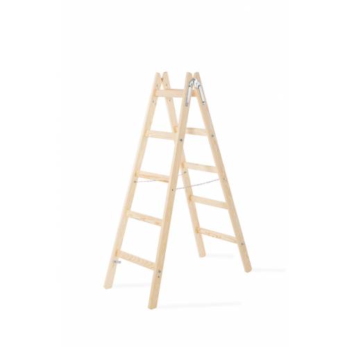 Rebrík drevený dvojitý 5 priečok