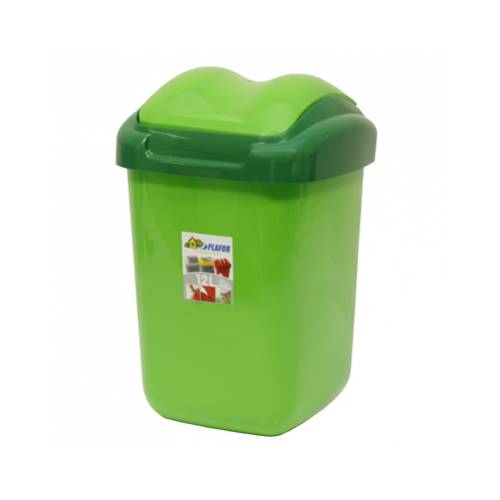 Kôš na odpad preklápací 15 l, plastový, FALA, zelený