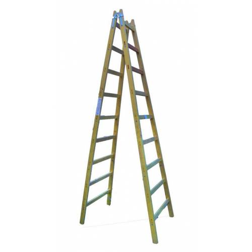 Rebrík drevený 2x9, dvojitý, 2,85 m