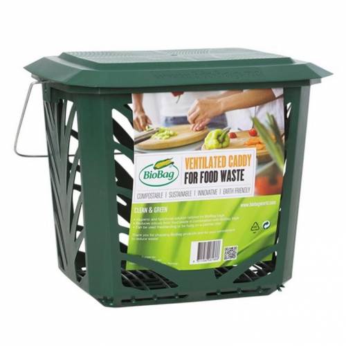 Kôš na bio odpad plastový, 7L, zelený
