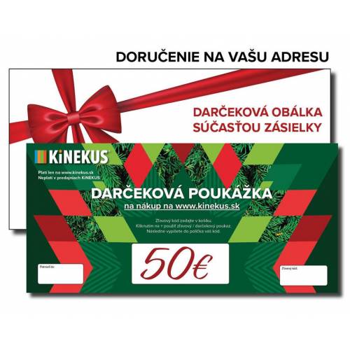 Darčeková poukážka 50 €, zelená, poštou