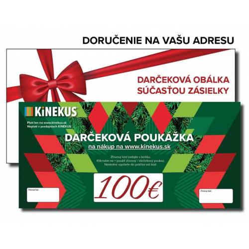Darčeková poukážka 100 €, zelená, poštou
