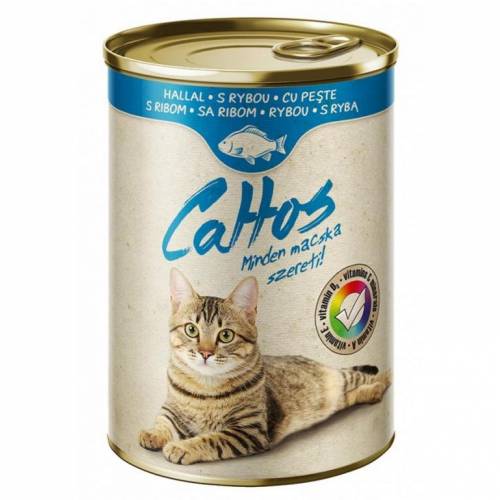 Konzerva, krmivo pre mačky CATTOS 415g, rybacia