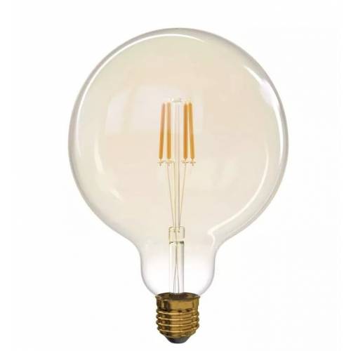 LED žiarovka Vintage, G125, 4W, E27 teplá biela+