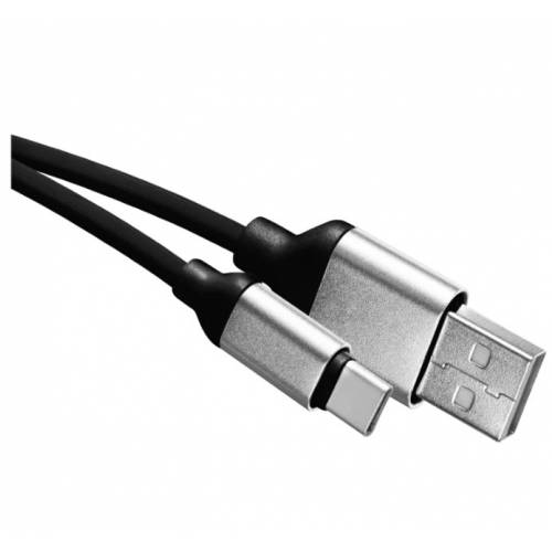 Nabíjací a dátový kábel USB-A 2.0 / USB-C 2.0, 1 m, čierny