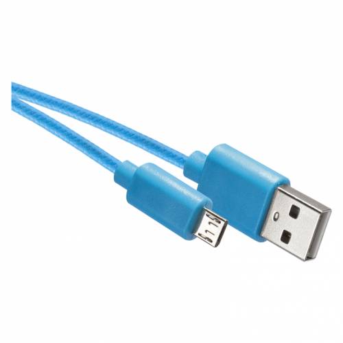 USB kábel 2.0 A/M - micro B/M 1m modrý