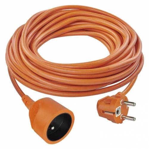 Predlžovací kábel – spojka, 25m, 3× 1,5mm, oranžový