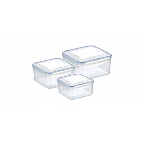 Dózy plastové FRESHBOX 3ks 1,2 2 ,3L štvorec