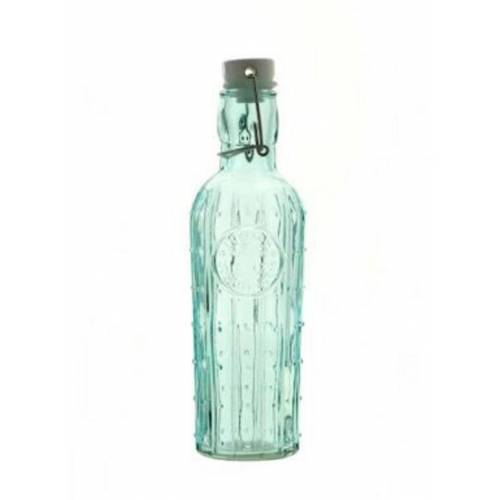 Fľaša sklenená 500ml, s patentným uzáverom, okrúhla, mix dizajnov