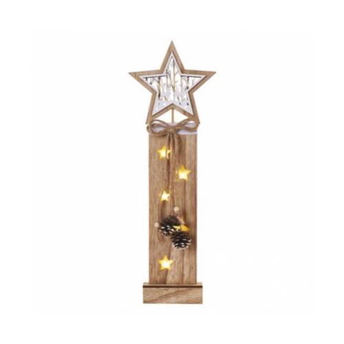 Stojan vianočná hviezda 5 LED drevo