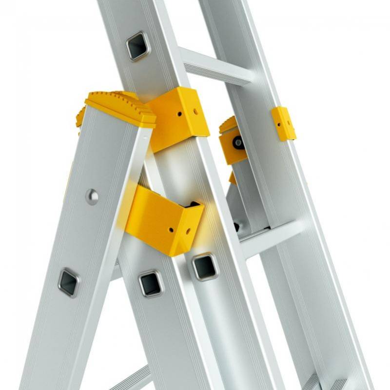 Rebrík hliníkový PROFI 3x12, univerzálny, trojdielny, výsuvný foto5