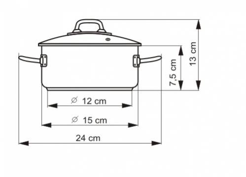 Kastról nerez s pokrievkou 1,0L, 15cm, PROFESSIONAL Kolimax