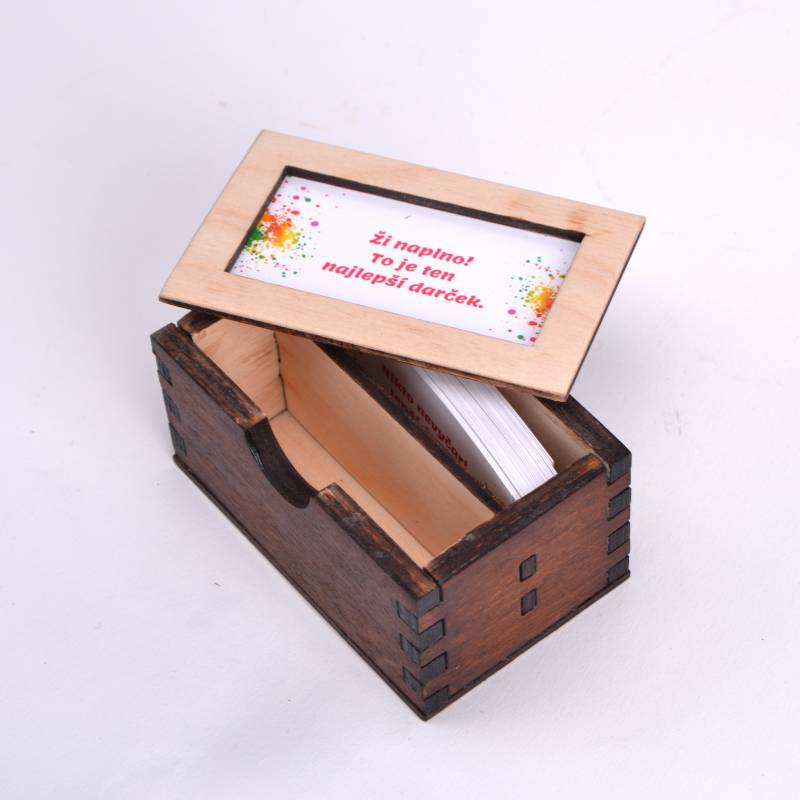 Krabička drevená s 30 citátmi - BLAHOŽELANIA