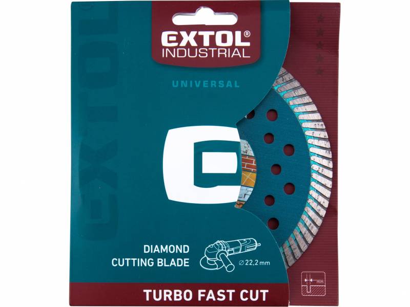 EXTOL INDUSTRIAL Kotúč rezný diamantový Turbo Fast Cut, 150mm