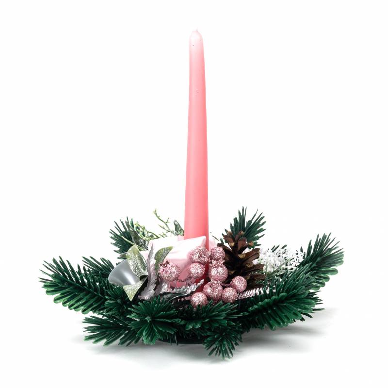 Vianočná ikebana 28x30 cm, plast, mix dizajnov foto2