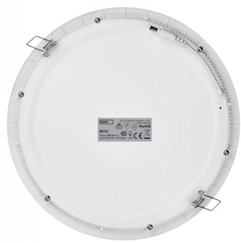 LED panel kruhový vstavaný, 24W biely, priemer 29,7cm, neutrálna biela