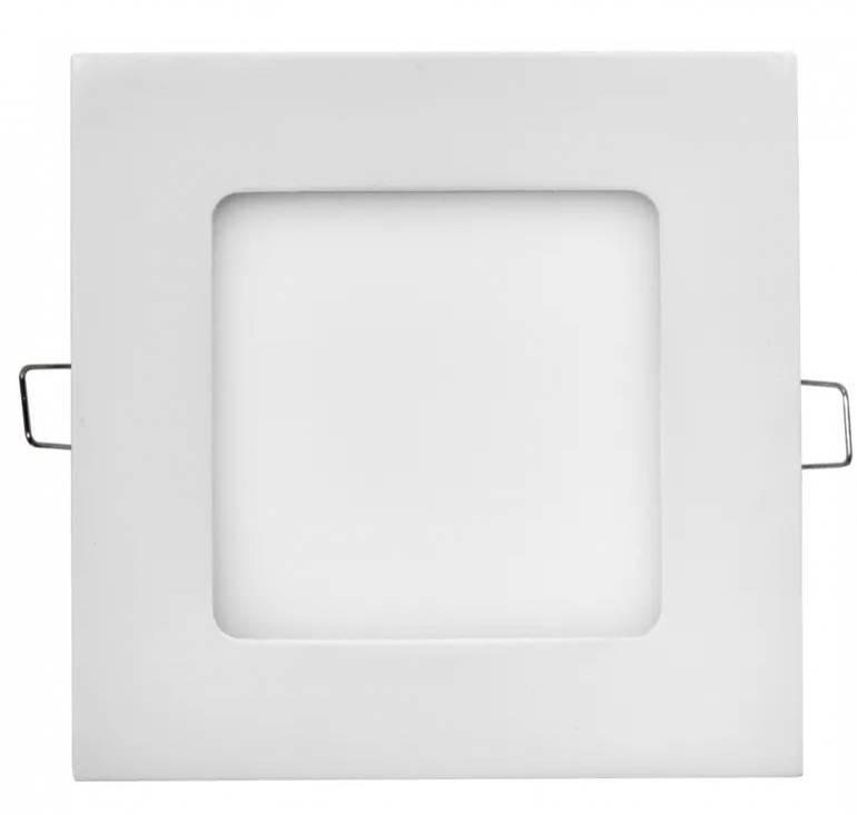 LED panel štvorcový vstavaný 6W, biely, 12x12cm, neutrálna biela