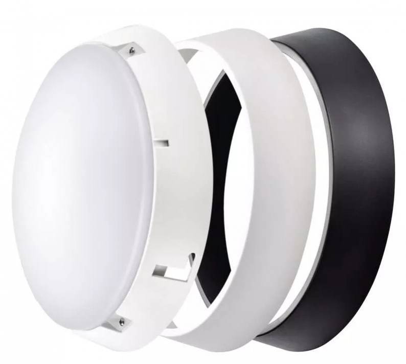 LED svietidlo prisadené kruhové, 14W, neutrálna biela, priemer 21,5cm, čierna/biela, bez senzoru
