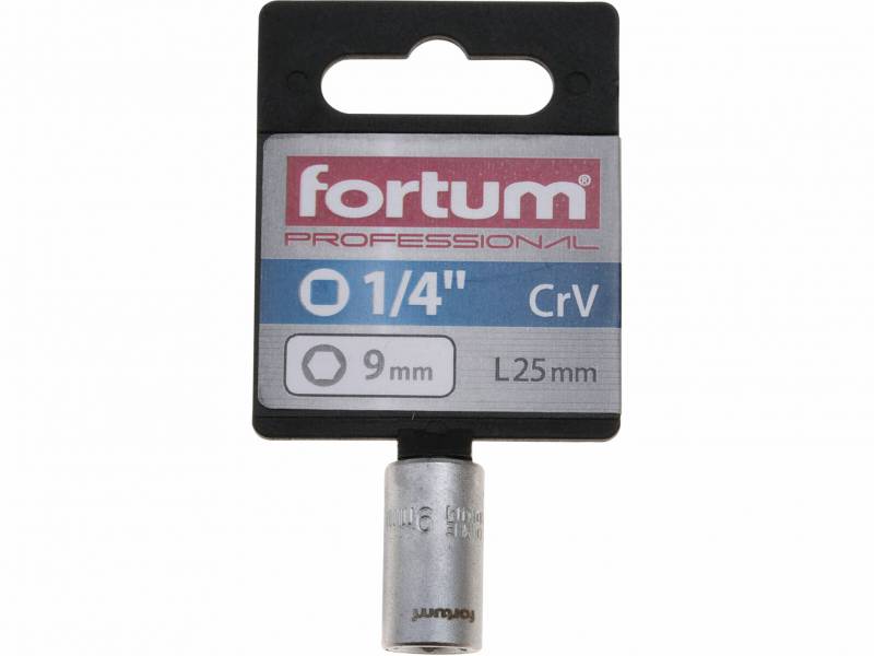 Hlavica nástčná Fortum,1/4", 9,0mm