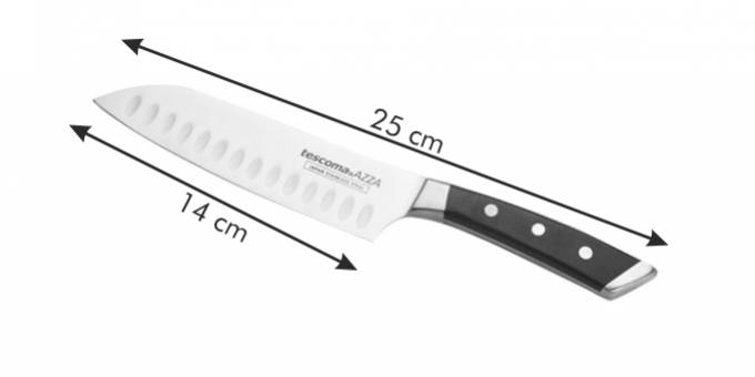 Nôž japonský AZZA SANTOKU 14cm